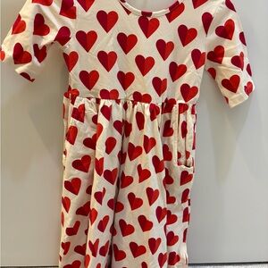 Adorable soft Hanna Andersson Red Heart Girls Dress